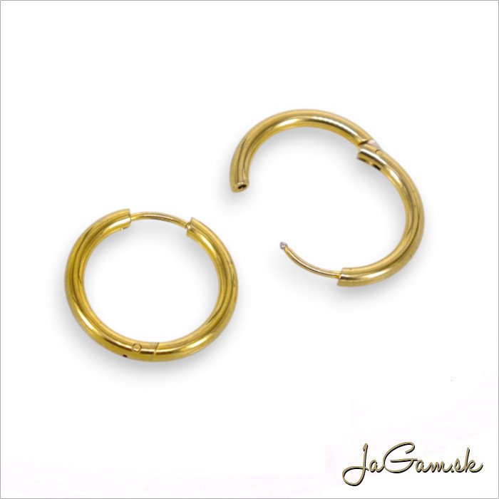 Kruhové náušnice CHIRURGICKÁ OCEĽ 21mm, 2ks (CH1703g)